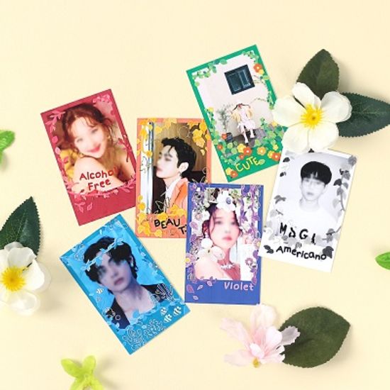 워너디숲의 풀잎 스티커 6가지 컬러 세트