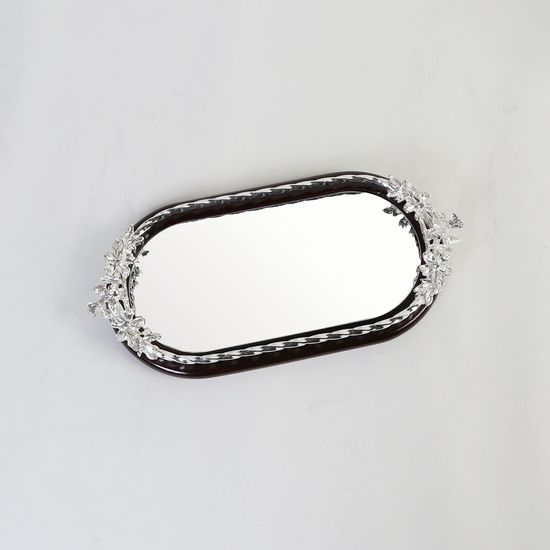 메탈 은도금 허밍버드 화장품 수납정리 트레이-스몰