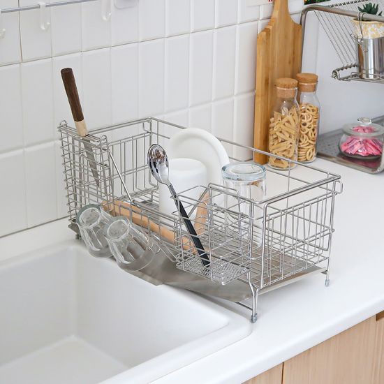 스텐 304 길이조절 식기건조대 1단