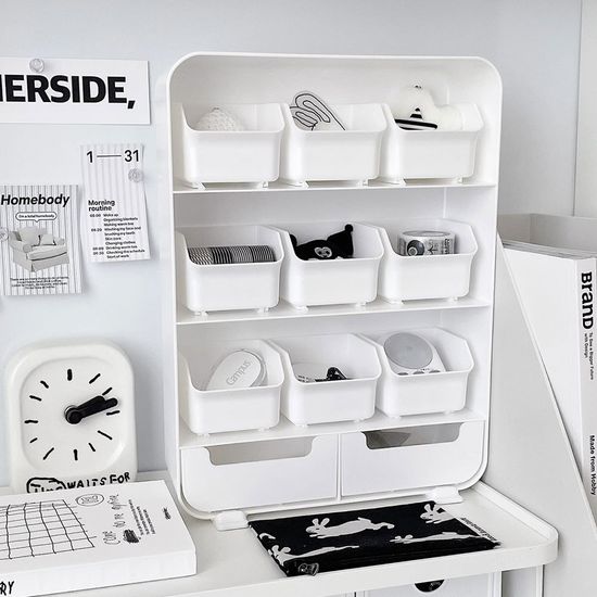 다용도 4단 미니 서랍 데스크 소품 정리함