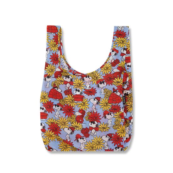 [바쿠백] 휴대용 장바구니 시장가방 Floral Snoopy