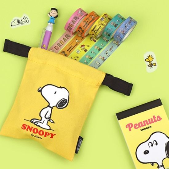 [피너츠]스누피 스트링파우치/옐로우