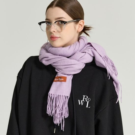 RECLOW 파스텔 무지 머플러 퍼플