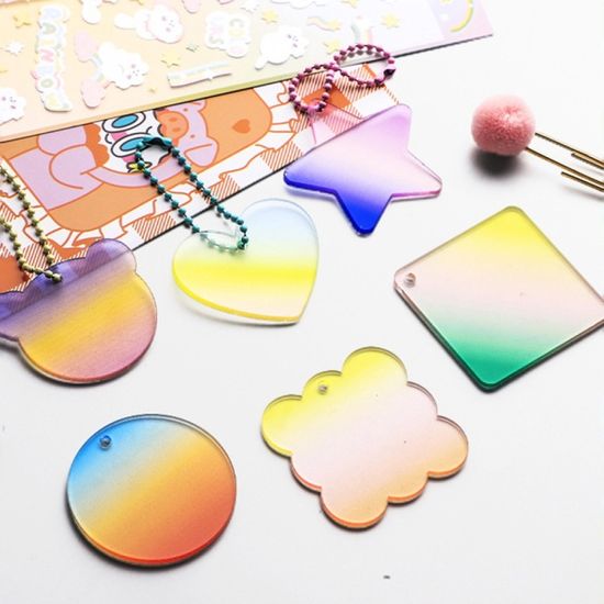 DIY 스티커 데코 키링 꾸미기 아크릴 팬던트 만들기 