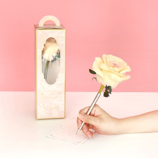 옐로우오렌지 엘레강스 로즈 장미 플라워펜 - yellow orange elegance rose flower pen