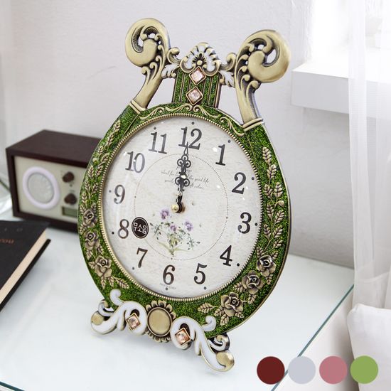 무소음 장미멜로디 대형 주물 탁상시계 HST-387