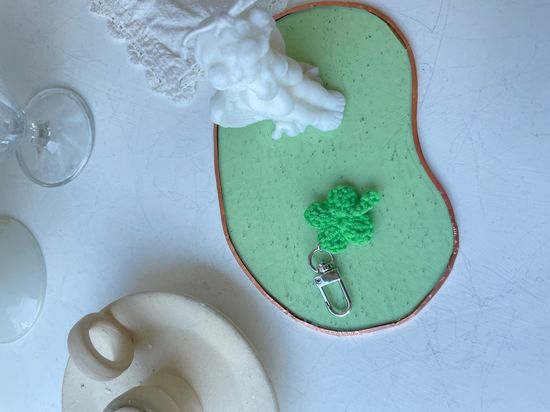 행운 행복 부적 수능 기분좋은 선물 네잎클로버 뜨개 