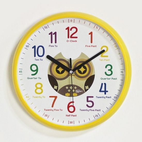 (kdrz134)저소음 영어시계(부엉이 레인보우)