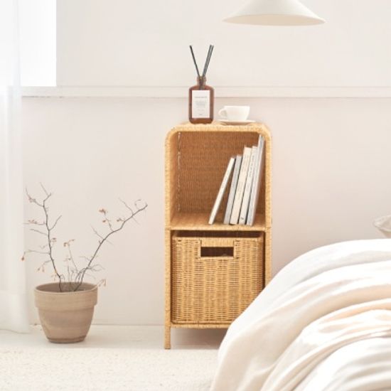 PP라탄 2단 수납장 슬림