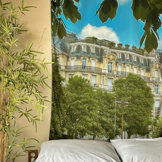 풀잎모양의 액자 115x200 대형 쉬폰 패브릭포스터