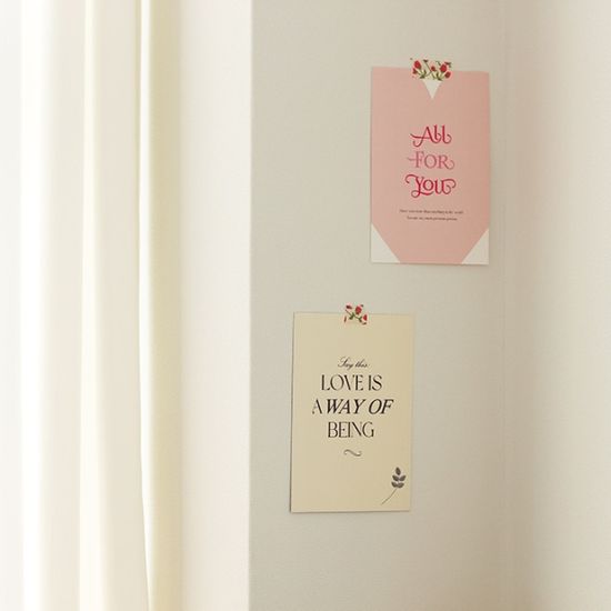 via K studio 플라워 엽서 카드