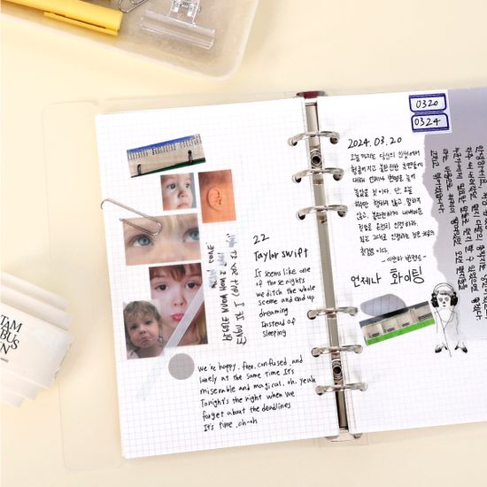 워너디스 A6 6공 점보 리필 3mm 모눈 내지