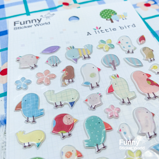 퍼니스티커 C536 작은 새 캐스팅 스티커
