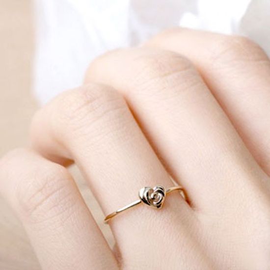 [러쉬룸][시스터시스터 / sistersister] 로즈하트 14K 골드 반지