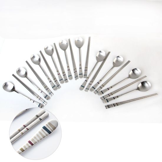 [골든벨] 무지개 칼라 레이저수저 10벌 세트