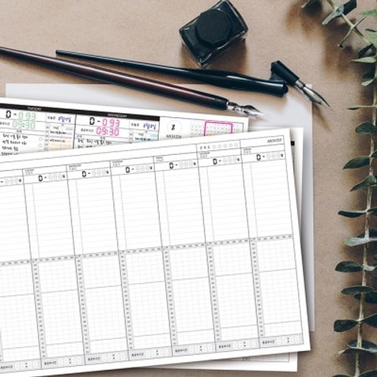 The weekly life (L)-스터디 플래너(10분공부) ver2