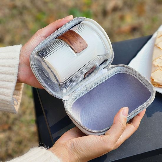 오후반차 난초꽃 휴대용 3인 다도세트 차 우리기