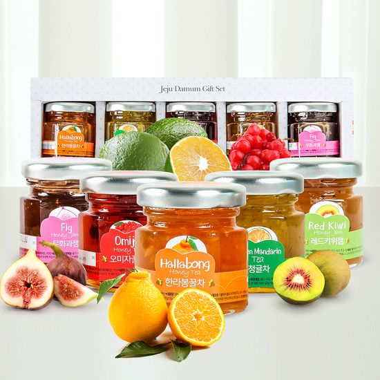 제주담움 미니5종 선물세트(한라봉꿀차/청귤차/오미자
