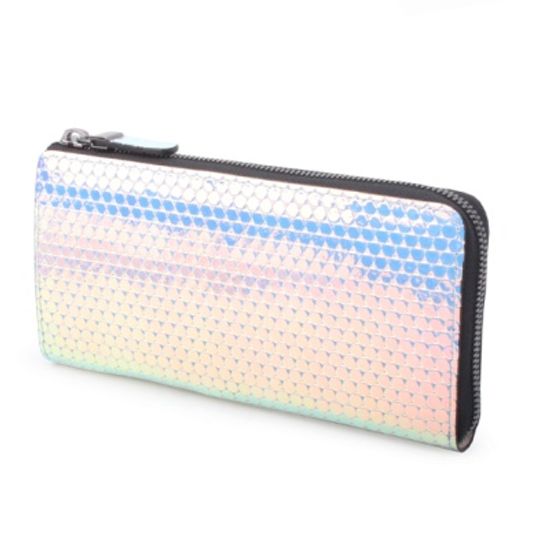 [피에스메리제인]지퍼 장지갑 - metal white