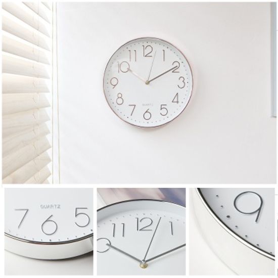 쿡리빙 심플라운드 무소음 벽시계 인테리어 디자인