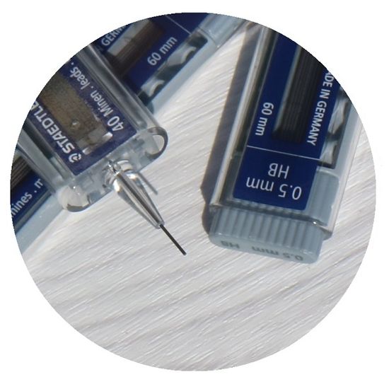 스테들러 0.5mm 샤프심 Mars micro carbon 255 1통