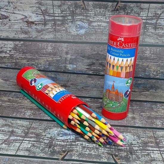 파버카스텔 유성색연필 라운드 틴 36색 115828