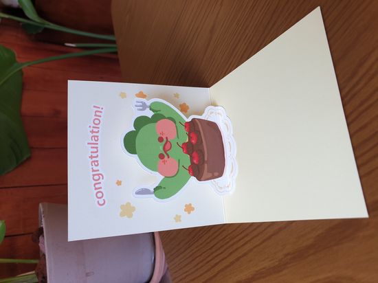 [꼬치토치] 아구의 초코케이크 입체 축하카드