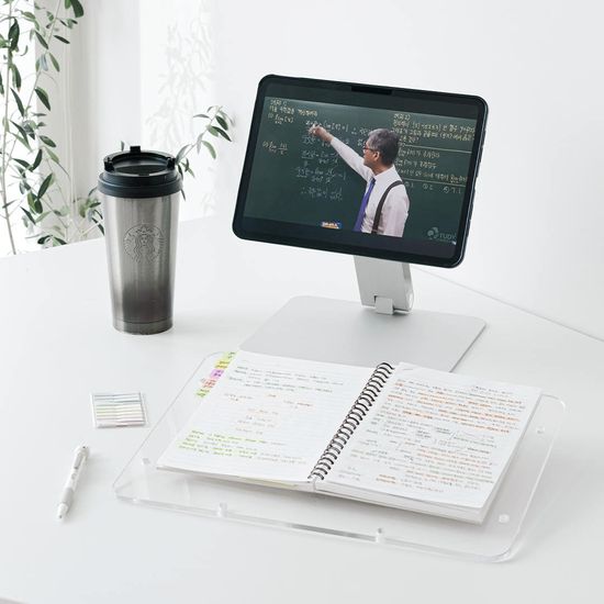 마그네틱 미니 독서대 높이 각도 투명 거치대 필기대