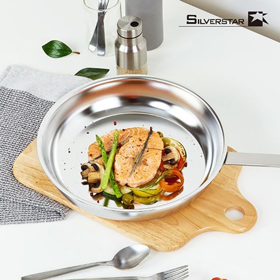 실버스타 316 통오중 인덕션 스텐팬 후라이팬 28cm