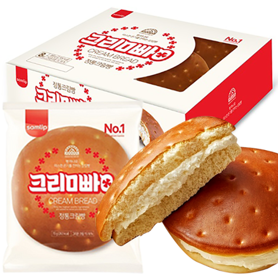 삼립 정통 크림빵 8개입 1곽/크리미빵 추억 달콤