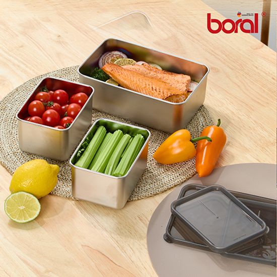 보랄 스텐 사각 밧드 조리 트레이 쟁반 9P BR-BT200S