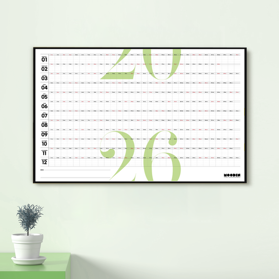 2026 무딘 대형 포스터 플래너 캘린더 세트(2매)_4종