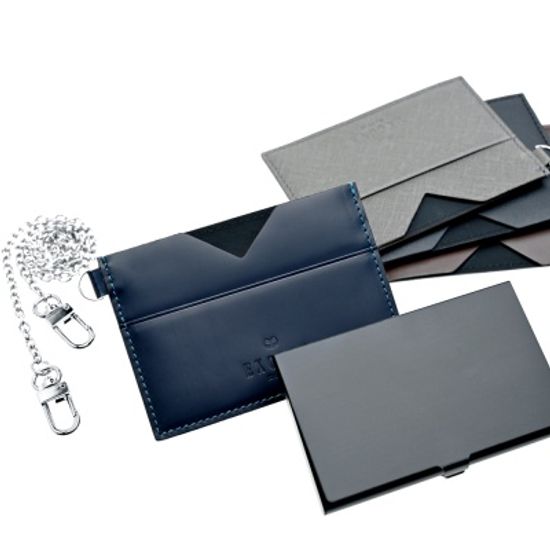 익스큐브 V1 카드지갑 메탈명함케이스 고급체인세트