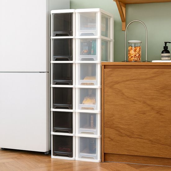 모던 틈새 슬림 서랍장 2단~8단 옷 수납장