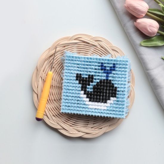 꼬마 고래 스킬자수 만들기 패키지 DIY