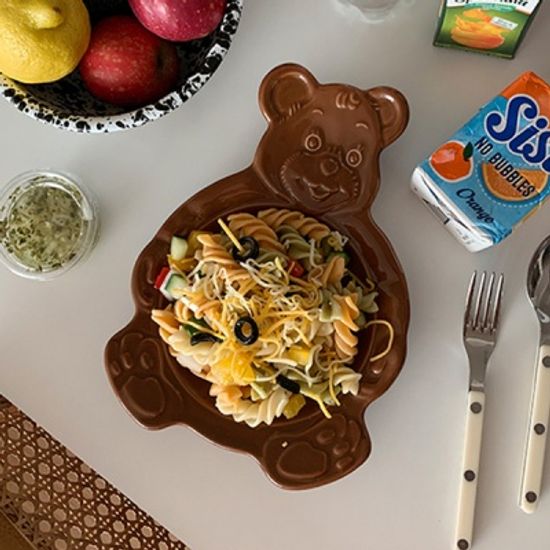 [5가지색상] 곰돌이그릇 - 접시