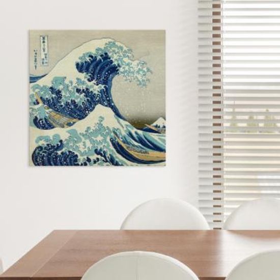 캔버스액자 명화 가나가와의 파도 A타입 25x25cm