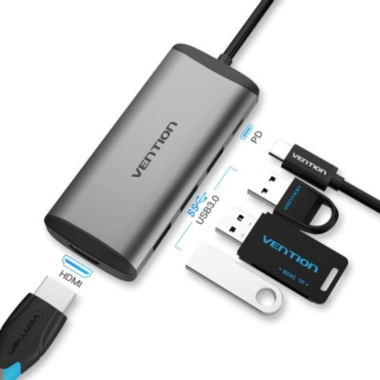 벤션 5in1 C타입 멀티포트 USB 고속 허브 HDMI 컨버터