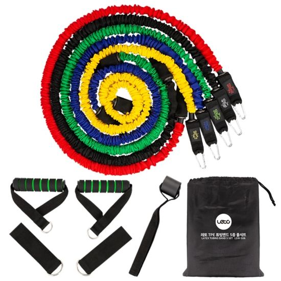 레토 2중 안전 TPE 튜빙밴드 5종 세트 LSW-S06