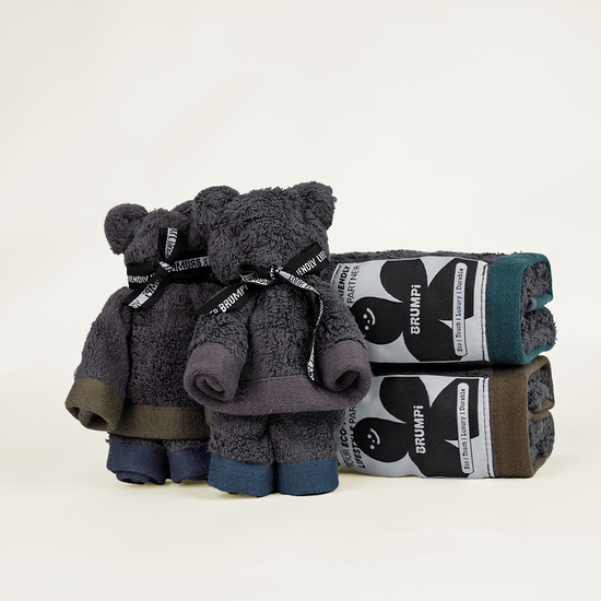 [D그레이-2Towel & 2HandTowel] 브룸피 타올 세트