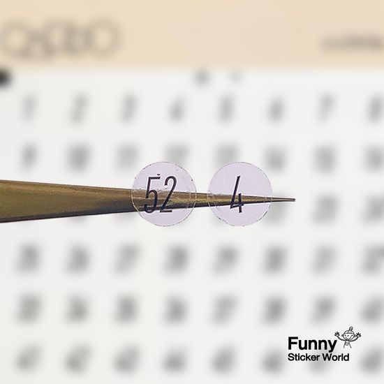 퍼니스티커 PT-002 1234567 숫자 PET 오피스데코 