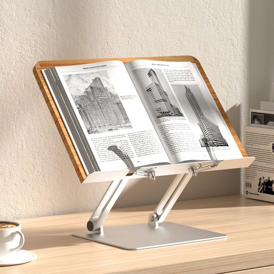 360도 회전 높이조절 투명 독서대 아크릴 북스탠드