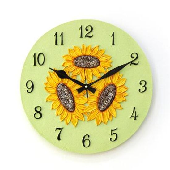 (kkkd020)저소음 400 해바라기 시계(그린)