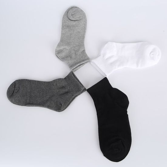 [쿠비카]무지 스포티 단목 여성양말 5족 세트 CW-S250