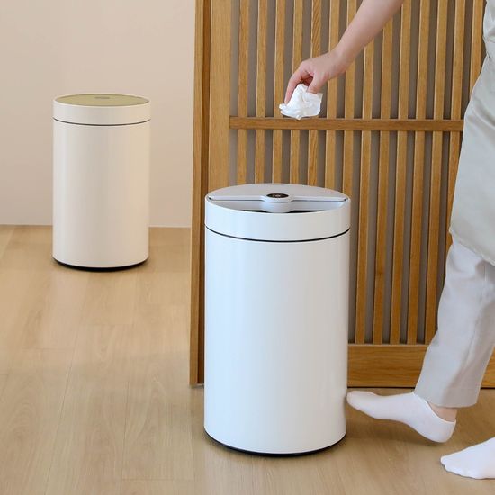 무아스 하프 스핀 자동 센서 휴지통 30L