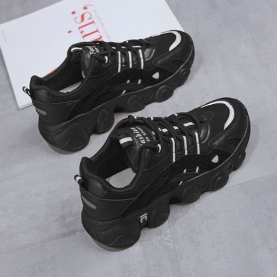 데이슈즈 어글리 슈즈 여성 메쉬 키높이 운동화 블랙