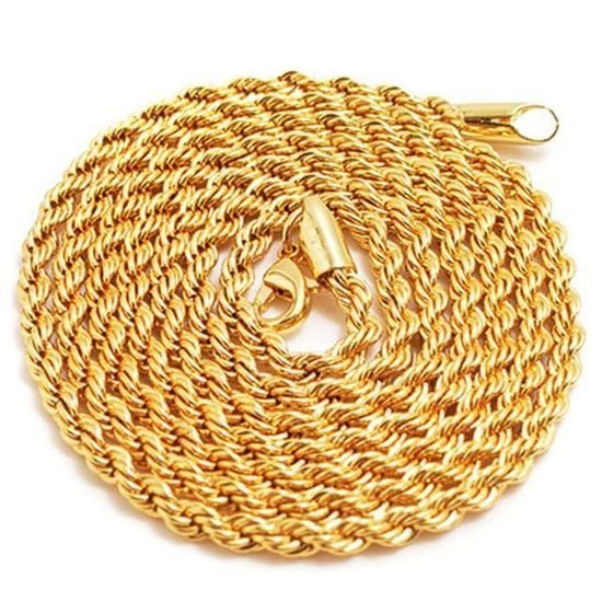 다이킨 볼드꼬임 로프 체인 목걸이-골드(WC5F917)