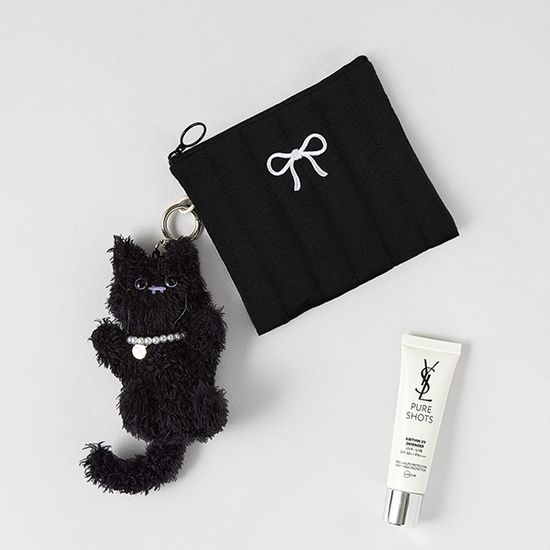 테이블토크 리본 미니 파우치 (4컬러)_뷰티파우치