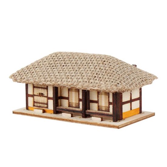 DIY 나무 모형 조립 키트 미니 초가 세칸 YM583