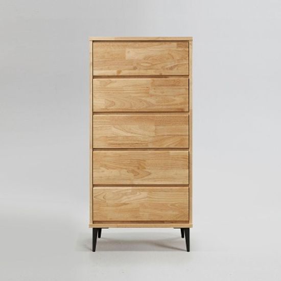 파츠 고무나무 원목 서랍장 5단 600 (착불)